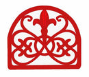 1 of 6:Home Basics Cast Iron Fleur De Lis Napkin Holder, Red 