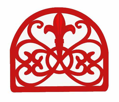 1 of 6:Home Basics Cast Iron Fleur De Lis Napkin Holder, Red 