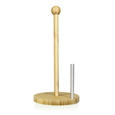 2 of 4:Home Basics Bamboo Paper Towel Holder, Natural, 6.6x13 Inches 