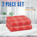 31 of 40:PREMIUS 2 Pack Circles 100% Cotton Yarn Dyed Hand Towel, 16x28 Inches 
