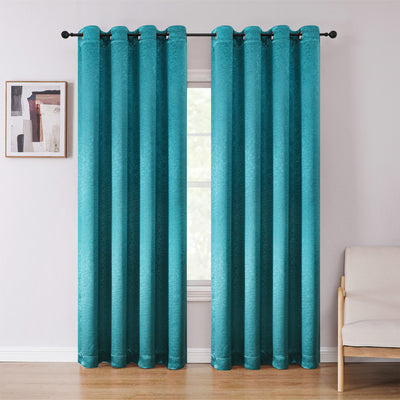 6 of 15:Cordelia Embossed Damask Grommet Room Darkening Window Panel, 52x84 Panel 