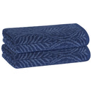 2 of 24:Serviette de bain PREMIUS en fil de coton teint, motif feuilles, 27 x 54 pouces 