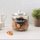3 of 3:Bocal à biscuits Home Basics avec couvercle en métal, 7,5 x 7,5 x 9,5 pouces 