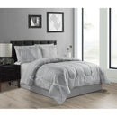 1 of 1:Parure de couette Renzo Damask 9 pièces, gris 