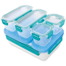 1 of 5:Rubbermaid LunchBlox Leak-Proof Entree Lunch Container Kit, Large, Blue-Clear 