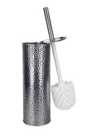 1 of 3:Home Basics Hammered Stainless Steel Toilet Brush Holder 