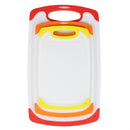 1 of 4:Home Basics Tabla de cortar de plástico antideslizante de 3 piezas con ranuras profundas para jugo 