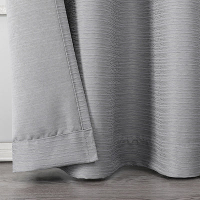 18 of 24:Yola Blackout Textured Jacquard Grommet Window Panel, 52x84 Inches 