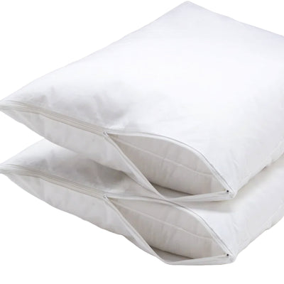 8 of 18:PREMIUS 2-Pack Bed Pillow Protector Encasement Cover with Zipper, White 