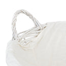 3 of 6:Home Basics Laundry Wicker Basket with Removable Liner, White 