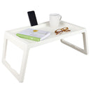 1 of 4:Home Basics Recessed Top Plastic Bed Tray with Phone and Pen Holder, White 