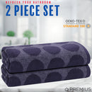 32 of 42:PREMIUS 2 Pack Circles 100% Cotton Yarn Dyed Bath Sheet Towel, 32x64 Inches 