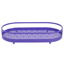 3 of 4:Plateau de toilette décoratif ovale en plastique Home Basics avec pieds arrondis, violet 