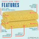 12 of 23:PREMIUS 2 Pack Damask 100% Cotton Yarn Dyed Hand Towel, 16x28 Inches 