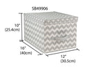 4 of 4:Home Basics Chevron Storage Box 