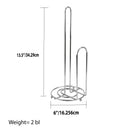 6 of 6:Home Basics Chrome Collection Free Standing Paper Towel Holder with Easy-Tear Arm, 