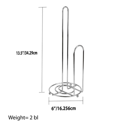 6 of 6:Home Basics Chrome Collection Free Standing Paper Towel Holder with Easy-Tear Arm, 