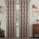 4 of 4:Panneau de fenêtre à œillets en jacquard métallique floral Esma, 55 x 84 pouces 