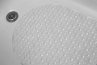 6 of 6:Home Basics Bayou - Alfombrilla de baño ovalada, transparente, 26,5 x 15 pulgadas 