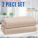 24 of 40:PREMIUS 2 Pack Chevron 100% Cotton Yarn Dyed Bath Sheet Towel, 32x64 Inches 