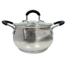 1 of 1:All For You Stainless Steel Casserole Pot with Glass Cover & Handle, Silver, 2.1 Quart 