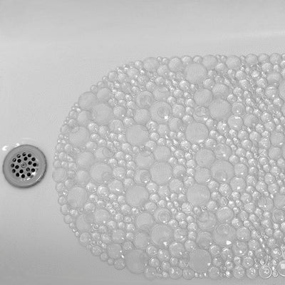 4 of 5:Home Basics Double Bubble Bath Mat, Clear 