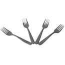 2 of 4:Home Basics Hammered Stainless Steel Salad Forks, (Pack of 4), Silver 