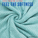 39 of 40:PREMIUS 2 Pack Chevron 100% Cotton Yarn Dyed Bath Sheet Towel, 32x64 Inches 