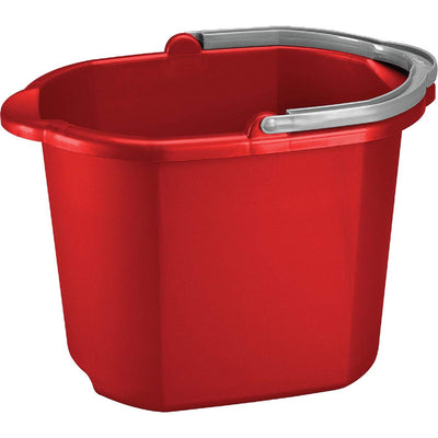 2 of 2:Cubeta Sterilite de doble pico con asa, rojo clásico, 16 cuartos de galón 