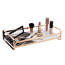 2 of 4:Home Details Color Block Vanity Tray in Gold 