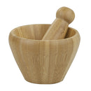 2 of 5:Home Basics Bamboo Mortar And Pestle Set, Small, 4.5x3.25 Inches 