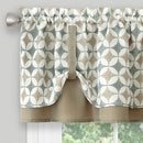 2 of 4:Callie Double Layer Pick Up Valance - 58x14 - Taupe/Silver 