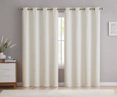 6 of 25:Livingston Textured Room Darkening Grommet Window Panel, 55x84 Inches 