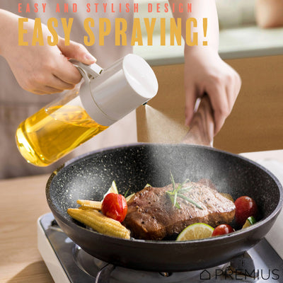6 of 8:PREMIUS Glass Oil Sprayer Bottle, Natural, 8.45 Ounces 