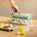 3 of 7:PREMIUS 2 Tray Ice Cube Tray with Container and Scoop, Green-Clear 
