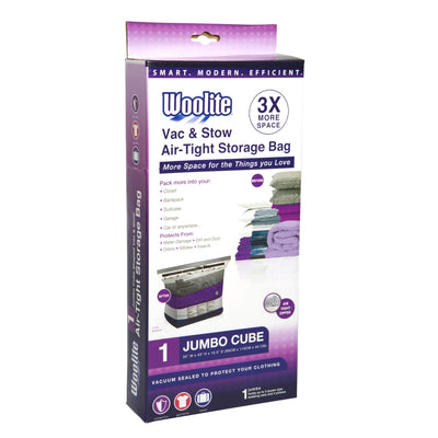1 of 6:Woolite Air-Tight Jumbo Cube Vacuum Storage Bags 