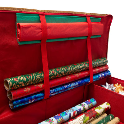 4 of 4:Simplify Holiday Gift Wrap Storage Tote 