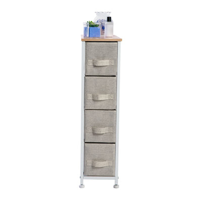 2 of 2:Simplify 4 Drawer Narrow Storage Chest in Beige 