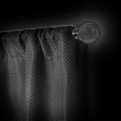 3 of 17:Innovative Decorative Room Darkening Wrap Around Curtain Rod and Finial, Jade 