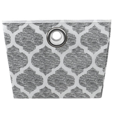2 of 5:Home Basics Arabesque Storage Bin, White, 12.5x15x10 Inches 