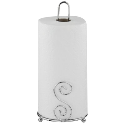 2 of 6:Home Basics Scroll Collection - Toallero de papel independiente, cromado 