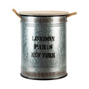 4 of 4:Neu Home Cobblestone Storage Bin Set of 2 with Wooden Lid 