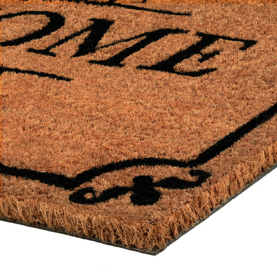 3 of 6:Achim Welcome Printed Coir Doormat, Brown-Black, 18x30 Inches 