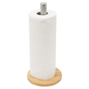 1 of 3:Home Basics Paper Towel Holder With Bamboo Base, Bonny Grey, 6x6x13.5 Inches 