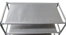 4 of 6:Home Basics 12 Pair Non-Woven Multi-Purpose Stackable Shoe Rack, Grey, 24.5x12x24 Inches 