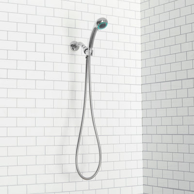 3 of 4:Pommeau de douche massant 3 fonctions en acier chromé Home Basics 