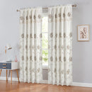 1 of 7:Brynn Embroidered Rod Pocket Panel With Attached Valance and Backing, 54x90 Inches 