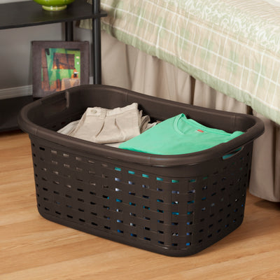 1 of 1:Sterilite Weave Laundry Basket / Espresso 