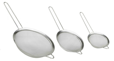 2 of 5:Home Basics 3 Piece Mesh Stainless Steel Strainer Set, Silver 