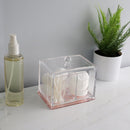5 of 5:Home Basics Plastic Cotton Swab Organizer with Rose Bottom 